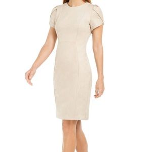 Calvin Klein Faux Suede Sheath Dress